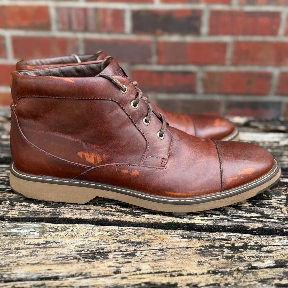 Sperry Top-Sider Commander Men's Sz 13 Brown Leather Oxford Chukka Boots T9